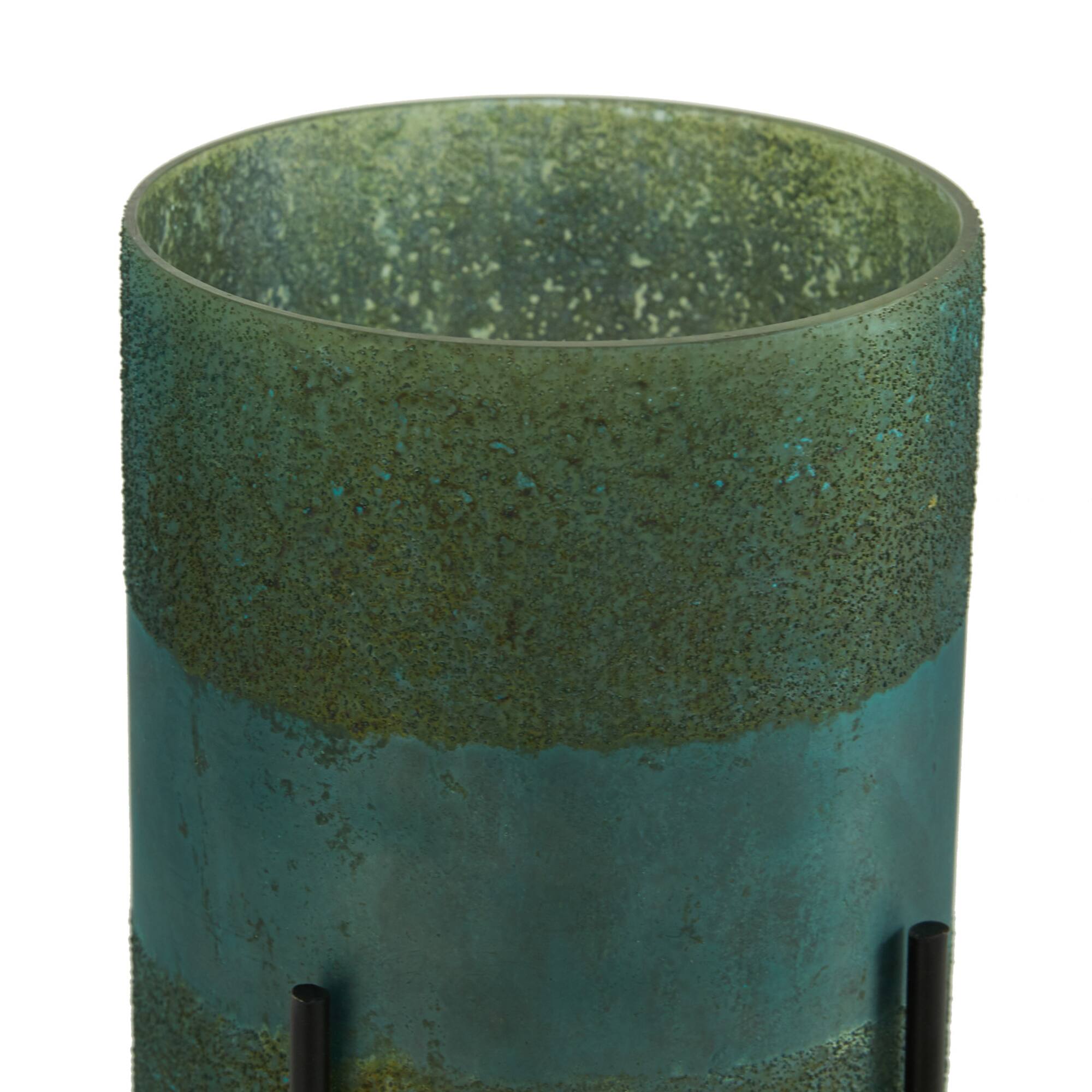 Glass Contemporary Candle Holder Set